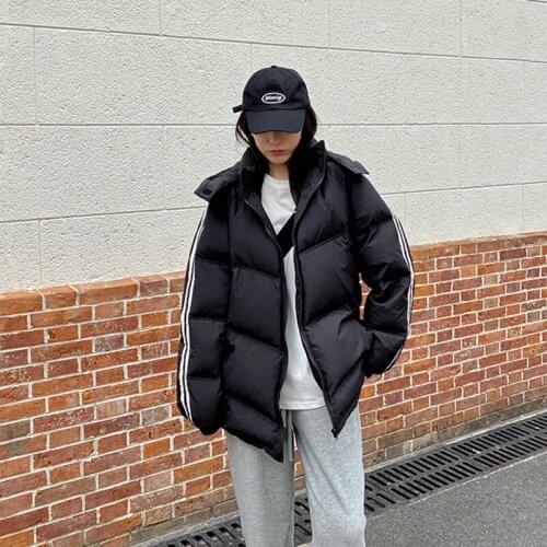 Hooded Women Parkas Solid Long Sleeve Thick Warm Ladies Korean Style Winter Jacket Casual Puffer Caot for Female 2021 Fashion