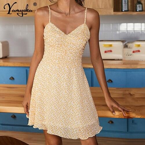 Sexy vintage slip backless print mini summer floral dress women Casual party club bodycon Chiffon dress elegant evening dresses