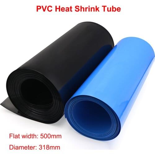 1 Meter Width 500mm PVC Heat Shrink Tube Dia 318mm Lithium Battery Pack Insulated Film Wrap Protection Case Wire Cable Sleeve