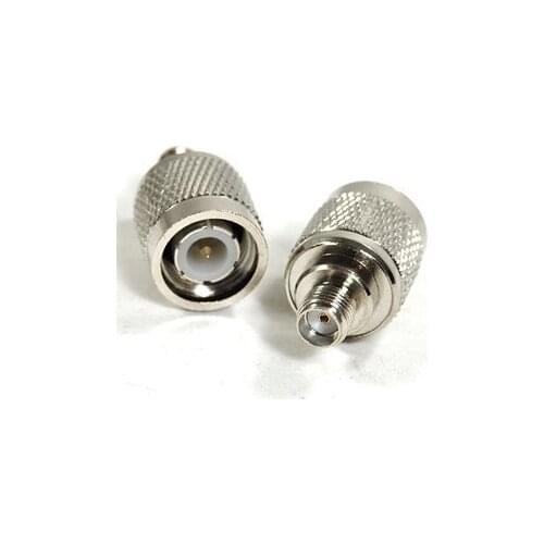 2PCS TNC Male Plug to SMA Female Jack RF Adapter Connector
