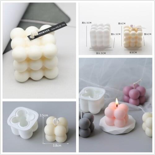 New 3D Silicone DIY Candles Mould Soy Wax Aromatherapy Plaster pastry Mold Hand-made Rubiks cube resin mould soap making decor