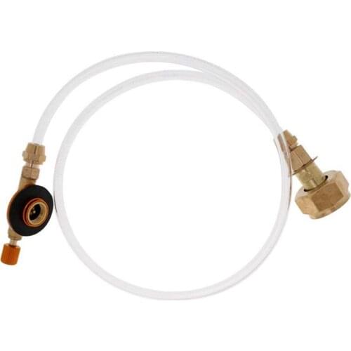 Propane Refill Adapter Picnic Camping Stove Gas Hose Double Sided Adjustable Flat Tank Gas Pipe Adapter Hose