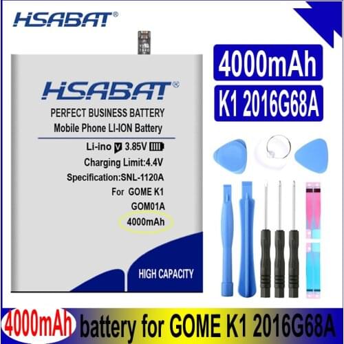 HSABAT GM01A 4000mAh Battery for GOME K1 2016G68A Smartphone Batteries