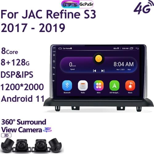 Auto Car Multimedia Player Radio Video For JAC Refine S3 2017 - 2019 Android 11 Navigation GPS Touchscreen Audio Autoradio
