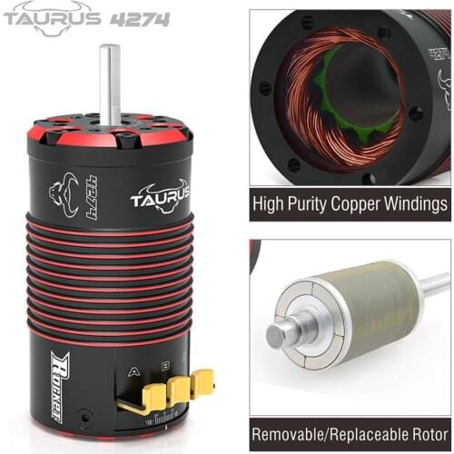 Surpass Hobby Rocket 4274 V2 1400KV 1500KV 1700KV 1950KV 2200KV Sensored Brushless Motor for 1/8 RC On-Road Off-Road Car