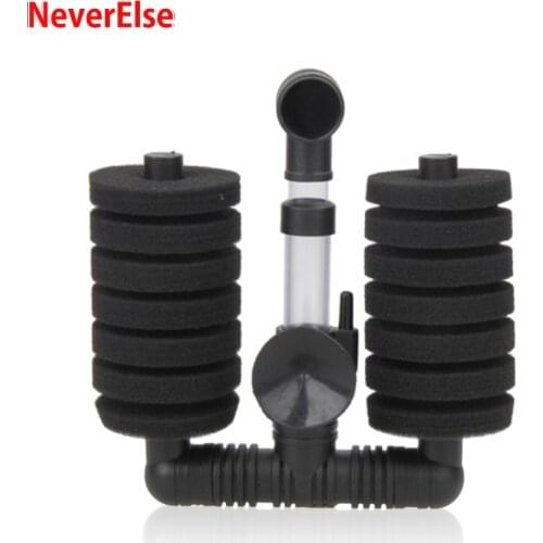 Biochemical Sponge Filter Aquarium Fish Tank Single/Double Air Pump Powered Filter Add Air Oxygen Bubble for Planted Shrimp Tank