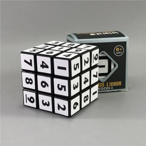 Black Bottom White Sticker 3X3X3 Sudoku Cubes Sudoku Digital Magic Educational Toys for Children Kids