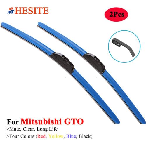 HESITE Colored Hybrid Wiper Blades For Mitsubishi GTO Starion Tredia Valley Celeste Cordia Sigma Vehicles 2Pcs Windshield Wipers
