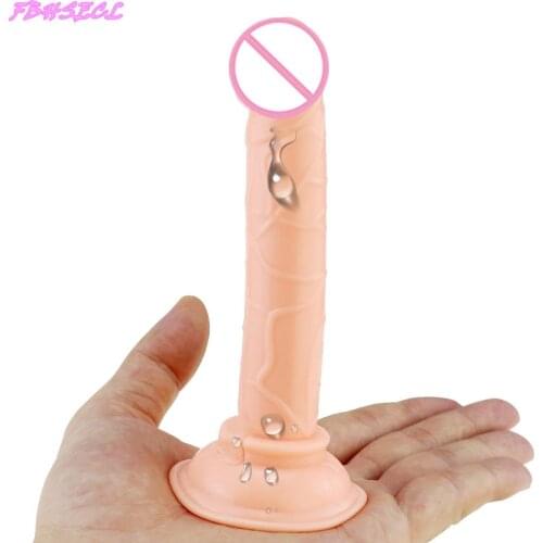 FBHSECL Realistic Fake Dick Penis Vagina Anal Massage Soft Jelly Dildo Butt Plug Sex Toys for Woman Men Adult Products Sex Shop