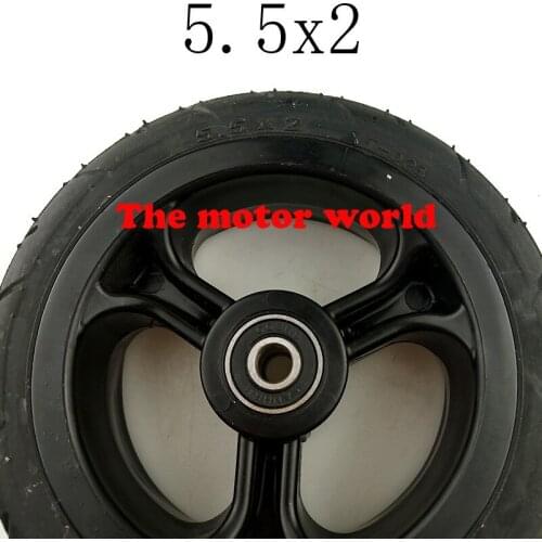 Hot Sale High Performance Solid Wheel 5.5x2 145x40 Fast Wheel F0,jackhot,Nes Carbon Fiber Scooter Solid Tire with Alloy Rim