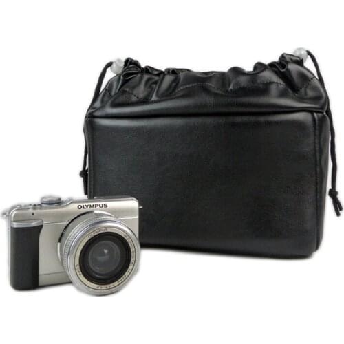Leather Anti-vibration SLR camera inner bag digital camera Insert Padded Bag for Sony Canon Nikon Olympus Panasonic DSLR camera