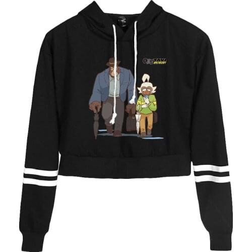 Odd Taxi Anime Fashion Crop Hoodies Women Hooded Pullover Crop Top Hot Sale Casual Streetwear Clothes