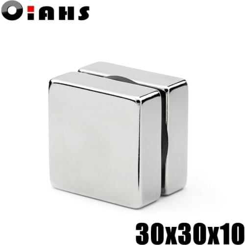 50pcs F30x30x10mm Super Powerful Strong Rare Earth Block NdFeB Magnet Neodymium N35 Magnets F30*30*10mm- Free Shipping