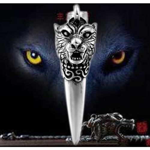 Beier 316L stainless steel Norse Vikings scandinavian Amulet Pendant Necklace cool wolf head Original Animal Jewelry LP380