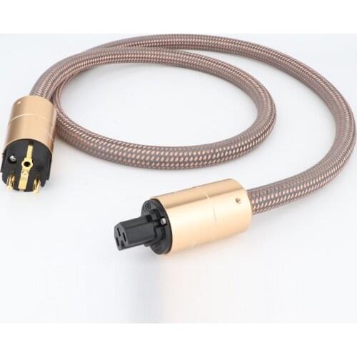 Preffair HI End Power Cord CD Amplifier EU Power Plug Cable HIFI AC Mains Power Cable Power line