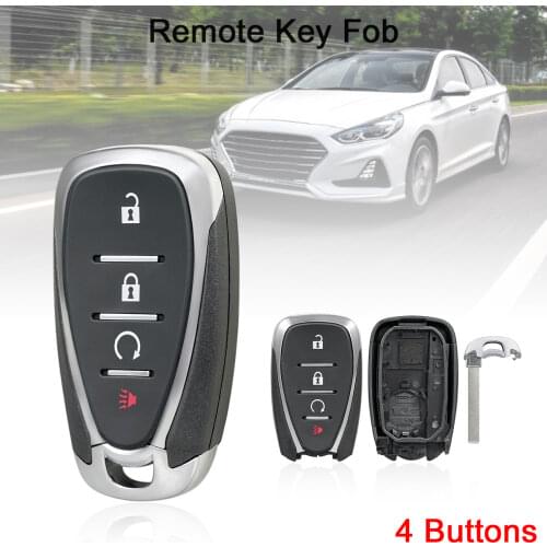 4 Buttons Remote Key Shell Replacement Auto Keys Fob Body Housing Keyless Entry Transmitter for Chevrolet Cruze Malibu Camaro
