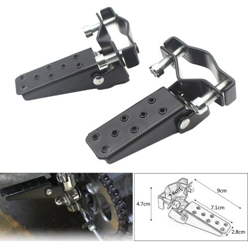 Motorcycle Steel Footrests Pedals 25mm-30mm Black for Yamaha Bike Parts