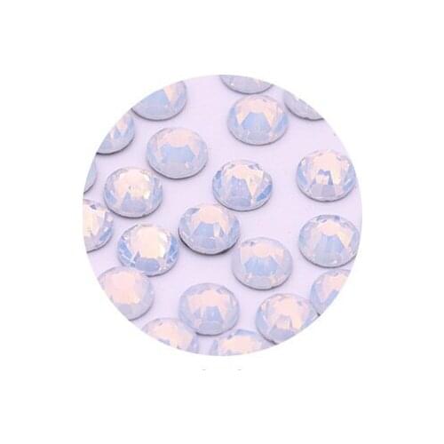 SS5-SS30 Glass Crystal albuminHot Fix Rhinestones Iron On Stones Flatback Clear Hotfix Rhinestones For Wedding Dress Shoes Diy