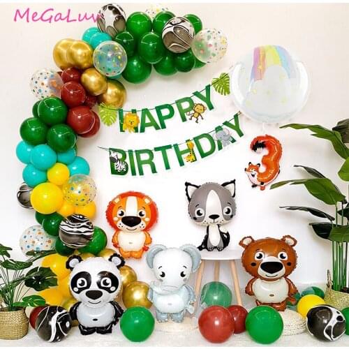Animal Theme Party Balloon Decoration 12 Inch Shape Balloon Baby Shower Gender Announced Party Decoration Children Balloons