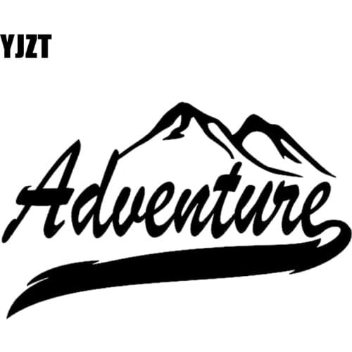 YJZT 17.7CM*11CM Adventure Camping Hiker Outdoor Sportsman Fashion Car Sticker Motorcycle Vinyl Decal Black/Silver C31-0306