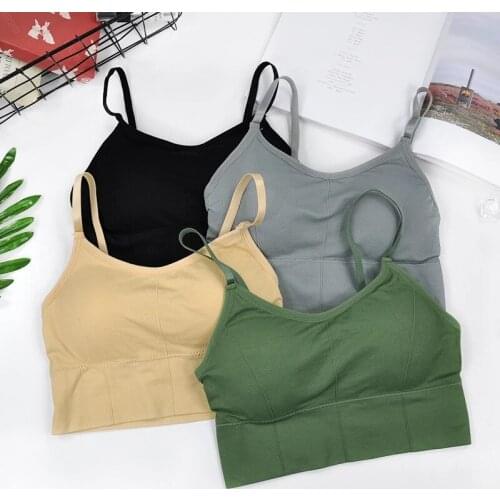 Women Crop Top Tube Top Female Cropped Bra Seamless Underwear Padded Backless Sexy Lingerie Active Bra Tank Bandeau Tops