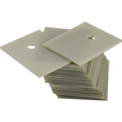 10pcs Aluminium Nitride Ceramic Substrate Thermal Conductive Insulating Ceramic TO-220/247/264/3P/3 Aluminium Nitride