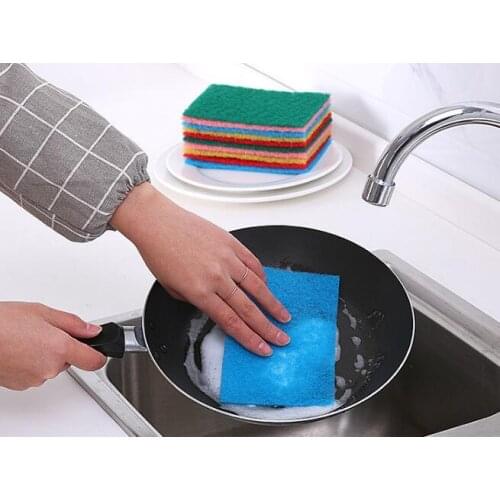 10PCS Kitchen Cleaning Cloths Non-stick Oil Dish Towel Rags Napkins Tableware Household Cleaning Towel Household Accessories