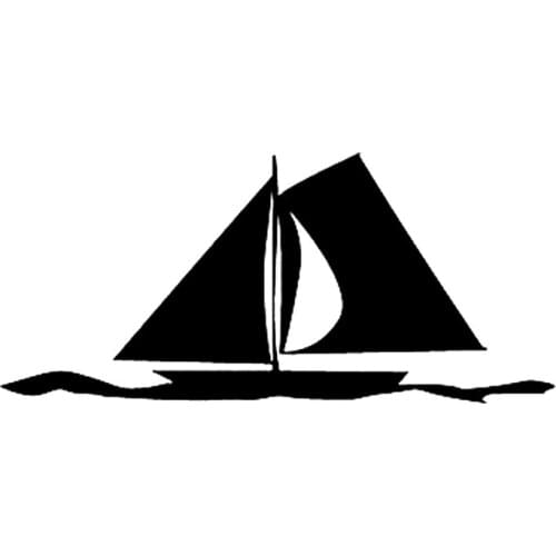 15*6.8cm Sailing Sailboat Ocean Lake Vinyl Decal Sticker Car Truck Vehicle Bumper Window Car Accessories