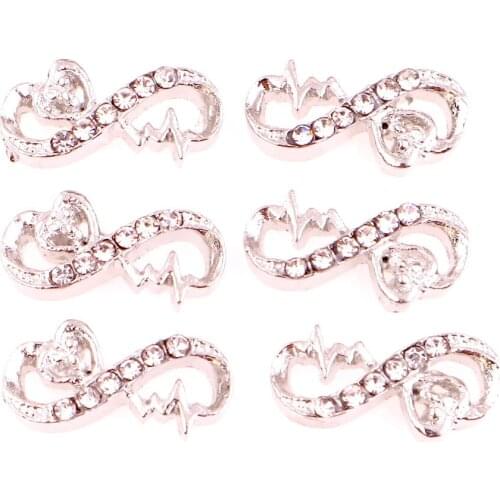 20Pcs/Lot F1066 Metal Eternal Love Eight Floating Locket Charms Finding Metal Living Locket Jewelry Accessories