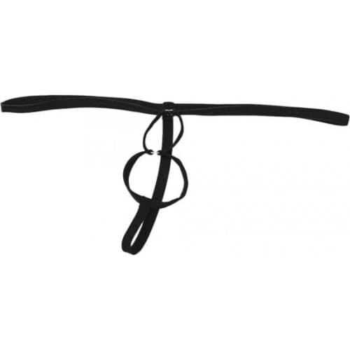 2x Men Hot String Spider Enhance Double Circle Stretch Underwear Bikini Brief Black