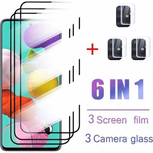 6 in 1 camera protective glass For samsung Galaxy a51 phone screen protector on samsunga51 a 51 a515F tempered Glass lens Film