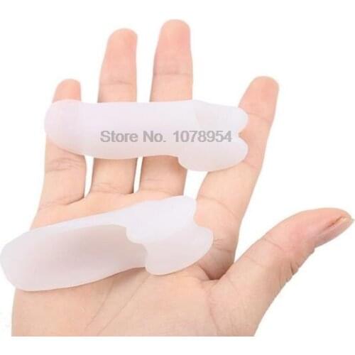 By dhl or ems 2000pairs Feet Care Silicone Pedicure Gel Little Toe Separator Straighteners Alignment Bunion Pain Relief 2019