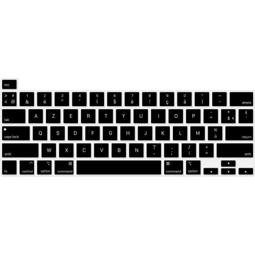 French AZERTY Keyboard Cover Skin Protector for MacBook Pro M1 13 inch 2020 A2289 A2251 A2338 2021 for MacBook Pro 16" A2141