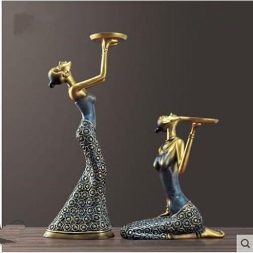 European retro beauty candlesticks, home decoration crafts, creative artworks, wedding gifts
