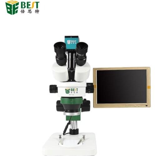 BEST X6II 7X-45X Digital Zoom Repair Mobile Phone PCB Inspection Stereo Trinocular Microscope With Camera