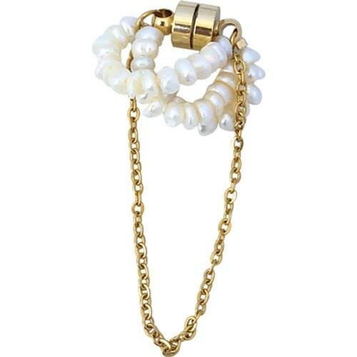 Natural Freshwater Pearls Magnetic Clip-on Earrings No Pierced Ears Stud Earring