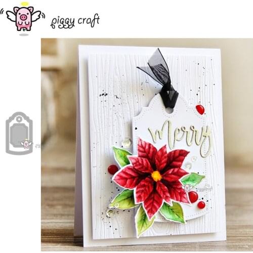 Piggy Craft metal cutting dies cut die mold Label tag decoration Scrapbook paper craft knife mould blade punch stencils dies