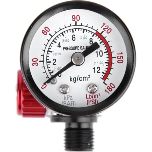 Mini size 240V Air Compressor 1/4" Pressure Regulator Gauge 140PSI Control Valve metal plastic Material
