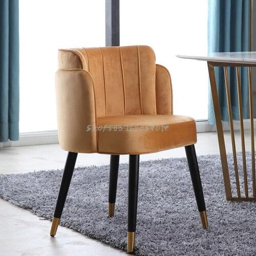 Nordic Luxury Dining Chair Home Chair Back Modern Simple Solid Wood Net Red Dressing Table Nail Dressing Chair