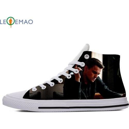 Custom Spring Autumn Canvas Shoes Leonardo Dicaprio High Quality Handiness Mens Casual Shoes Comfortable Big White Zapatillas