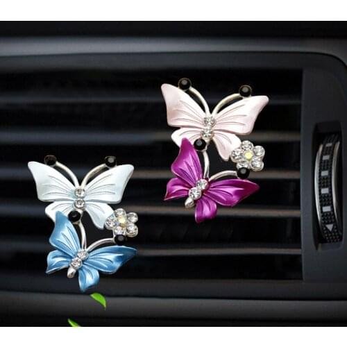 Air Freshener Lovely Butterfly Car Perfume Natural Smell Air Conditioner Outlet Clip Fragrance Auto Decoration Car-styling