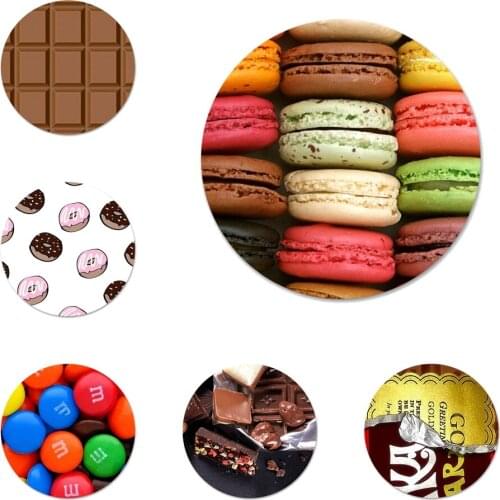 Simple Chocolate Candy Cake Badge Brooch Pin Accessories For Clothes Backpack Decoration gift
