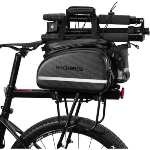ROCKBROS Larger Capacity With Rain Cover Mountain Bike Bicycle Bicicleta Bag Rear Carrier Bags Rear Pack Trunk Pannier Package
