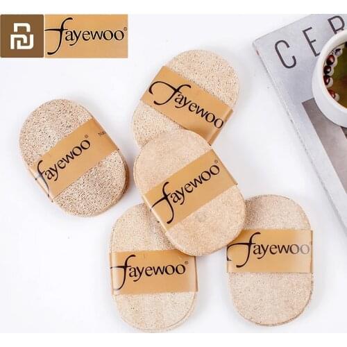 Fayewoo Natural Loofah Dishwashing Cloth Scrub Pad Dish Bowl Pot Scrubber Sponge Rag Kitchen Cleaning Brushes Towel Scrub Pad