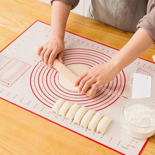 Silicone Baking Mat Pizza Dough Scraper Non-Stick Maker Holder Pastry Kitchen Gadgets Cooking Tool Utensils Bakeware Accessories
