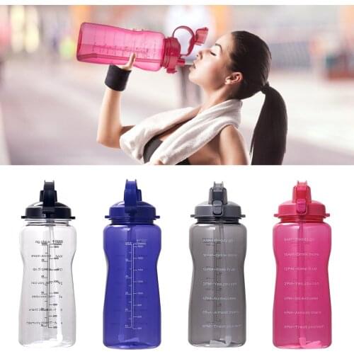 2L outdoor fitness sports water bottle large capacity portable mountaineering running camping water bottle fitness space cup