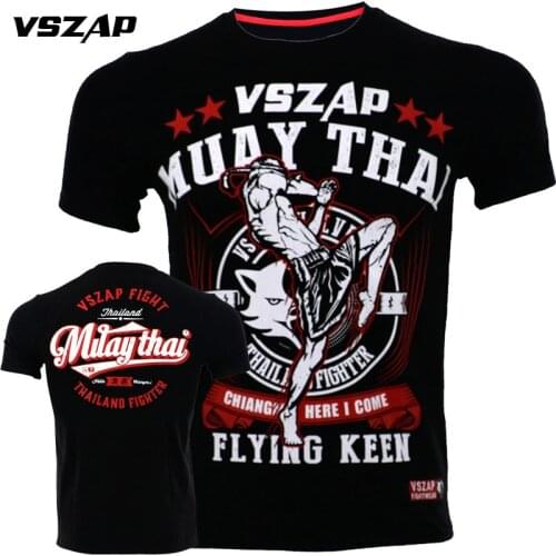 VSZAP MMA Boxing Sports t shirt Muay Thai Fighting Fitness Elasticity shirt Sweatshirts boxing clothing muay thai shorts mma