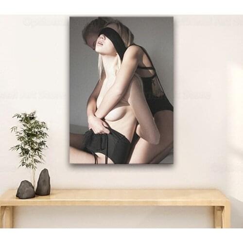 Lesbian Erotic sexy girl aesthetic poster Wall Art Canvas For Living Room Home Bedroom Study Dorm room Decor Prints