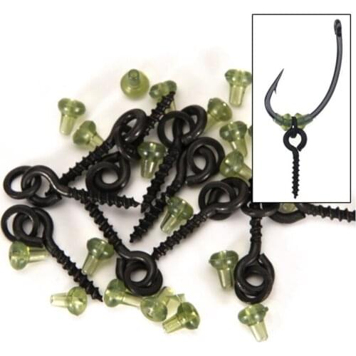 1 Set Carp Rig Ring Stops With Bait Screw Fishing Bait Ring Swivel Carp Fishing Accessories