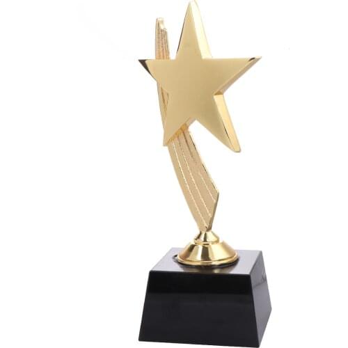 1PC Golden Star Design Award Trophy Resin Reward Prizes Decor Gift Awards Trophy for Souvenirs Sports Competition Games